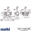 Matki EX17-X Elixir Modern Cross Exposed Single Outlet Shower Mixer Dimensions